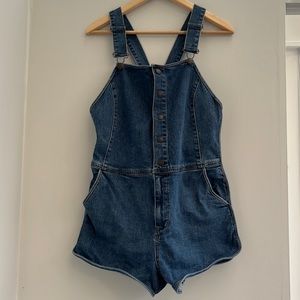 Free People Denim Romper Overall